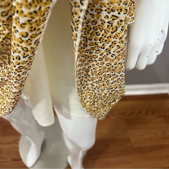 NWT Simplee Cottagecore Tiered Ruffle Cheetah Print Sundress -Juniors Large - Picture 7 of 12